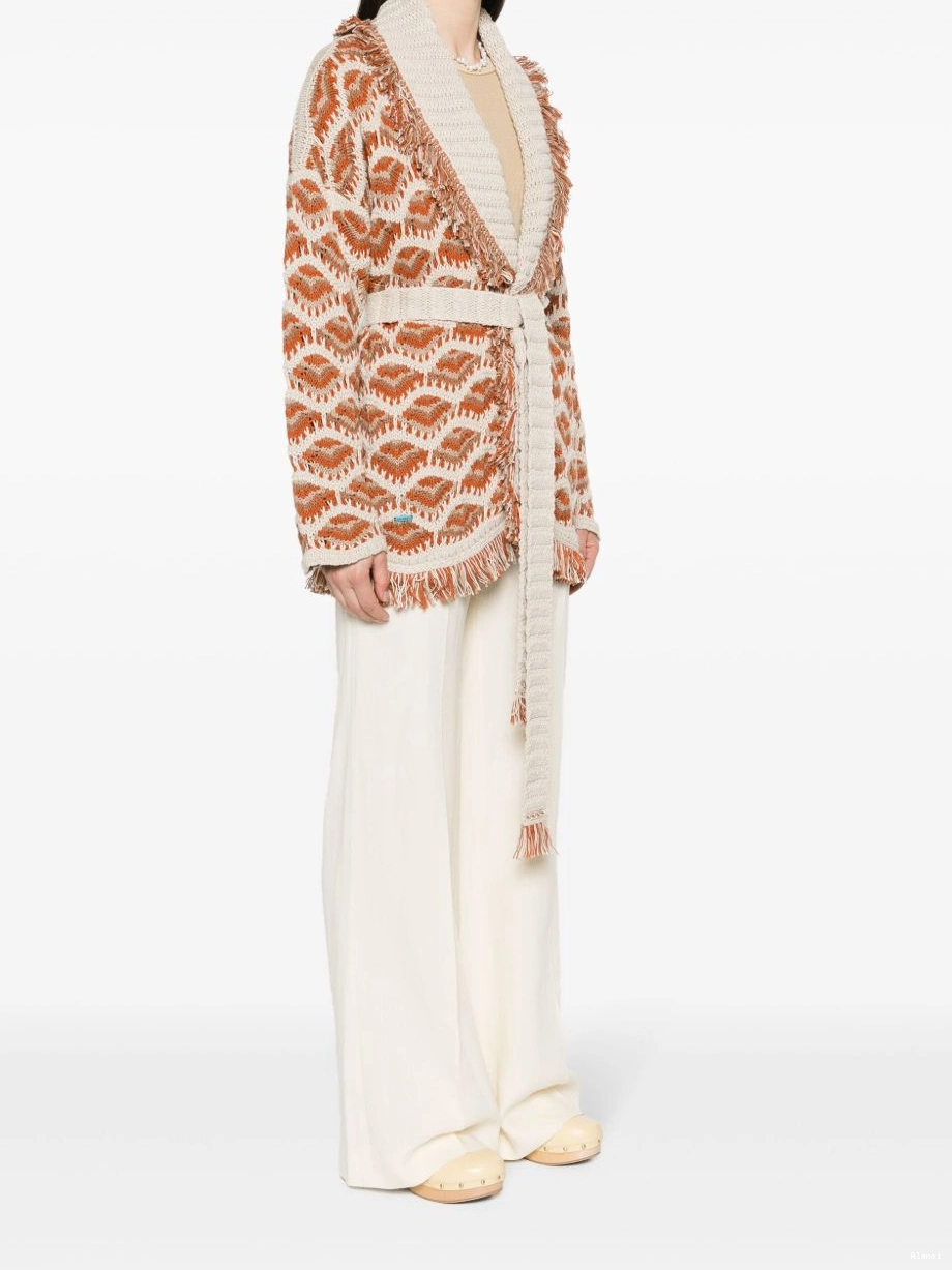 Affordable patterned-intarsia Mahal cardigan Women Hawa Alanui 0724